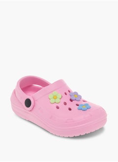 Flora Bella By Shoexpress Girls Floral Accent Clogs with Backstrap  - Image 1