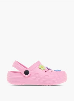 Flora Bella By Shoexpress Girls Floral Accent Clogs with Backstrap  - Image 3