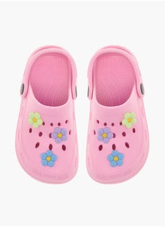 Flora Bella By Shoexpress Girls Floral Accent Clogs with Backstrap  - Image 2