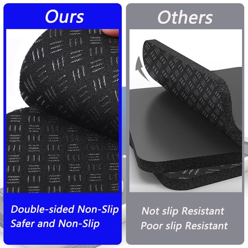 LOOEEL 6PCS Treadmill Mats,High Density Equipment Pads 4 x 4 x 0.2 inch Double-Sided Non-Slip Exercise Equipment Mat for Floor Protection,Washing Machine Pads,Walking Pad,Exercise Bike,Home Gym etc. - Image 3