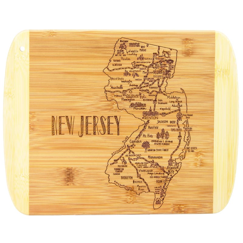 Totally Bamboo Totally Bamboo A Slice of Life New Jersey State Serving and Cutting Board 11 x 875