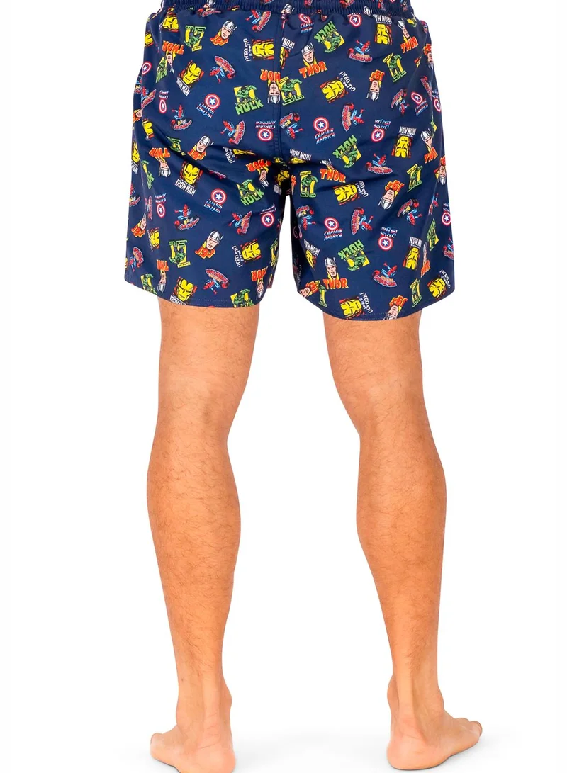 Coega Marvel Heroes Print Swim Shorts