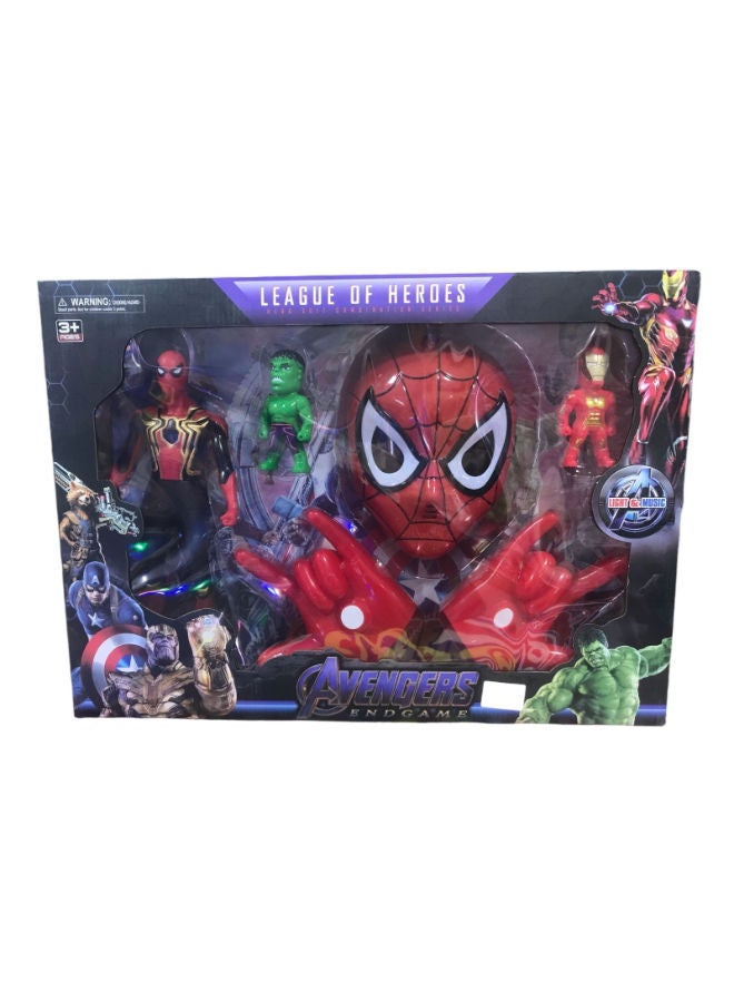 MARVEL Spiderman Mask & Gloves Set with Sound and Figures 