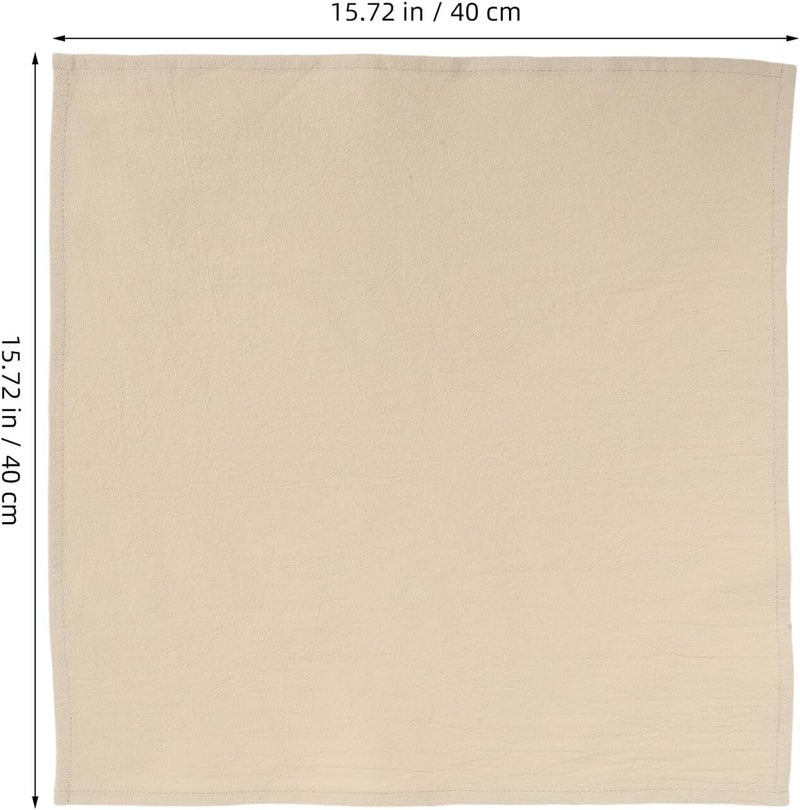 12pcs 40cm Washable Soft 100% Cotton Cloth Napkins, Beige Linen Color Reusable Dinner Table Napkins for Weddings, Parties, Restaurants, and Home Use - Image 2