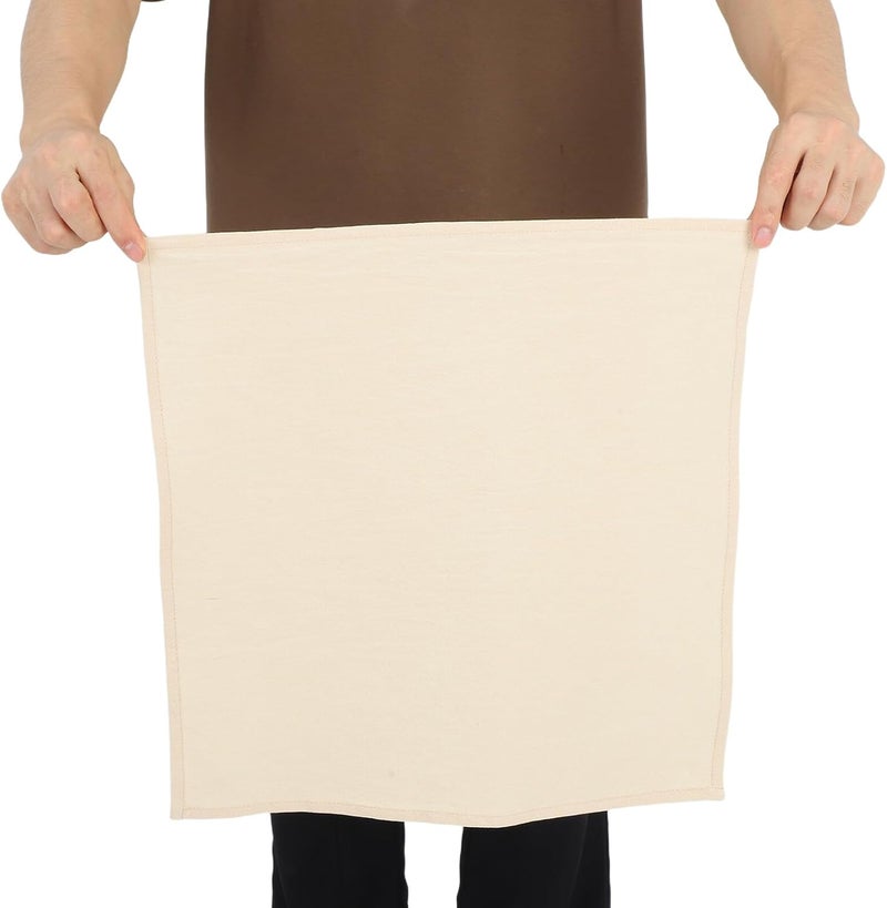 12pcs 40cm Washable Soft 100% Cotton Cloth Napkins, Beige Linen Color Reusable Dinner Table Napkins for Weddings, Parties, Restaurants, and Home Use - Image 4
