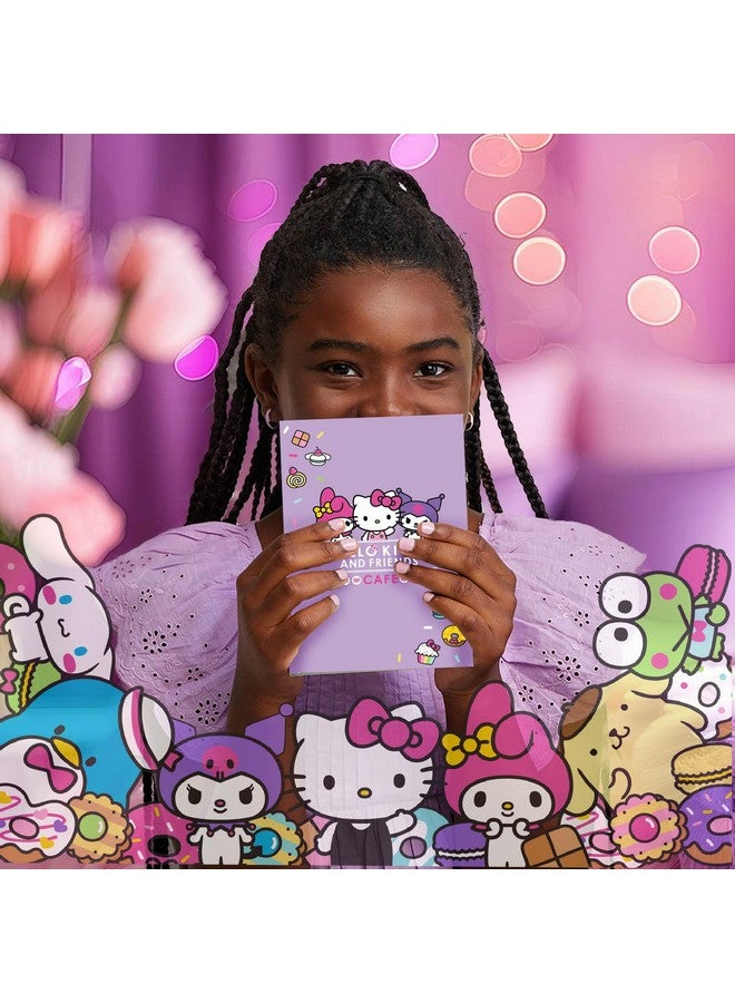 هالو كيتي مجموعة أدوات مكتبية من مجموعة & Friends Café، 22 قطعة من أدوات مكتبية من Sanrio، لوازم مدرسية لطيفة، إكسسوارات Sanrio، تتضمن دفتر ملاحظات وملصقات إسفنجية وأقلام Sanrio وأدوات مكتبية Kawaii - Image 4