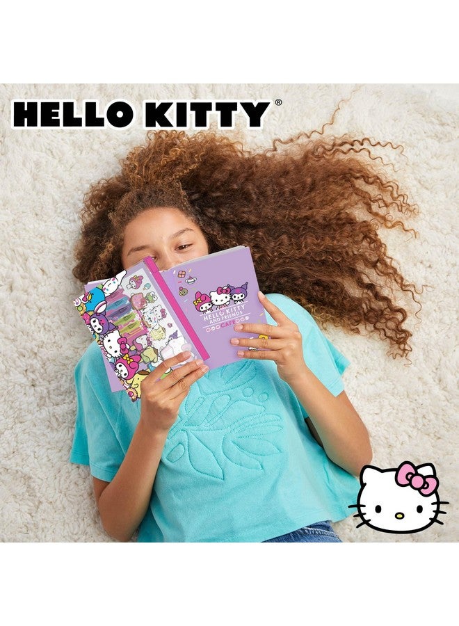هالو كيتي مجموعة أدوات مكتبية من مجموعة & Friends Café، 22 قطعة من أدوات مكتبية من Sanrio، لوازم مدرسية لطيفة، إكسسوارات Sanrio، تتضمن دفتر ملاحظات وملصقات إسفنجية وأقلام Sanrio وأدوات مكتبية Kawaii - Image 5