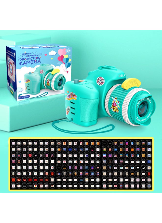Generic Projection Camera Projector Decorative Atmosphere Glowing Toys Children's Holiday Toys Gifts-Color:Camera Green-Specifications:Camera Matching Exclusive [6 7th Battery = Screwdriver]]  - Image 1
