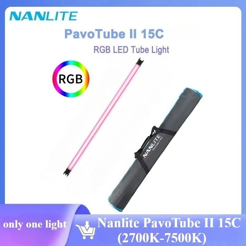 نانليت إضاءة استوديو تصوير Nanlite PavoTube II 15C Full Color RGB LED Tube Light for Photography and Video - Image 1