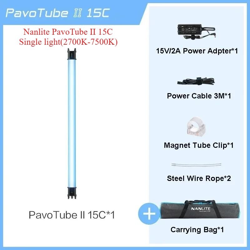 نانليت إضاءة استوديو تصوير Nanlite PavoTube II 15C Full Color RGB LED Tube Light for Photography and Video - Image 4