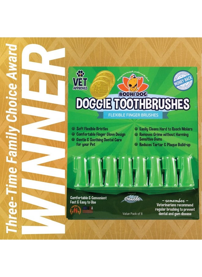 Bodhi Dog - Bodhi Dog Dental Gel Reduces Tartar and Freshens Bad Breath + 8-Pack Gentle Disposable Finger Toothbrush | Soft & High-Grade Dog Toothbrush with Silicone Bristles | Oral Care or Dental Care Bundle - Image 1