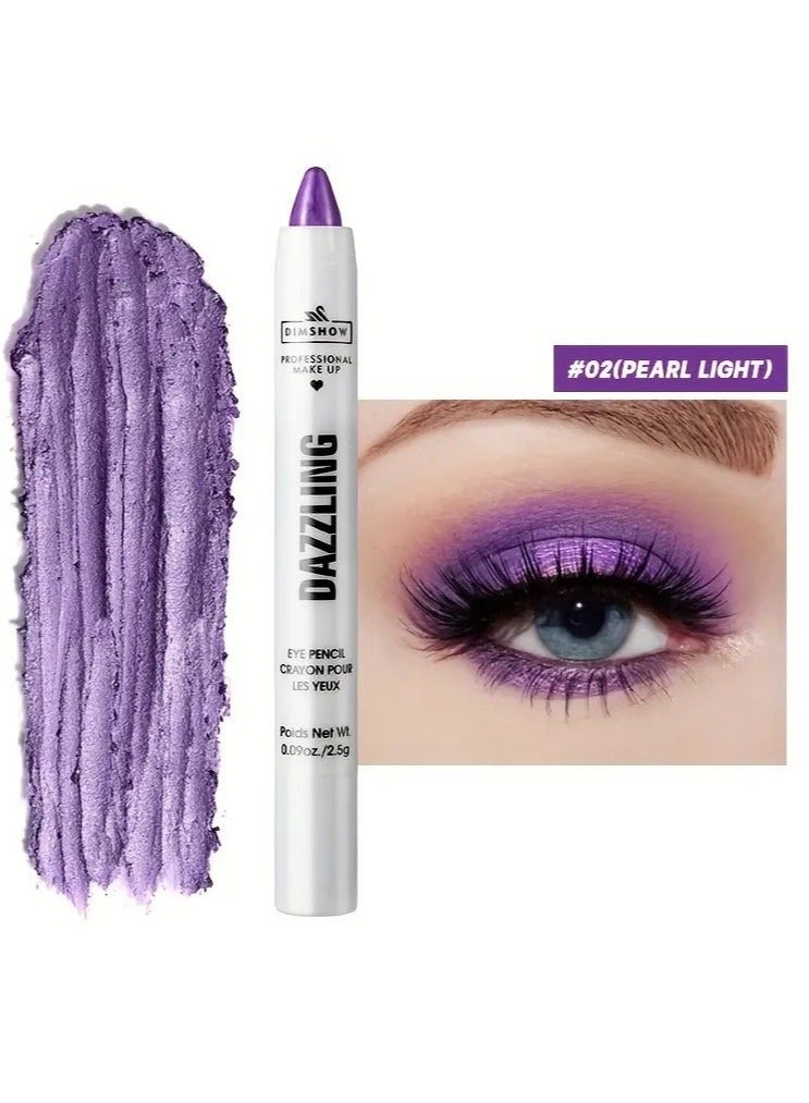 DIMSHOW Vibrant Pearl Glitter Eyeshadow Pen - Liner & Shadow Combinations - Waterproof, Sweat-Proof, Smudge-Proof, Brightening Highlighter for Music Festivals, Under Crease, Eyelid Application #2 - Image 1