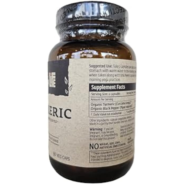 ISHA Turmeric Herbal Supplement 990 mg - 90 Vegetarian Capsules, Non-GMO, Gluten Free… - Image 3