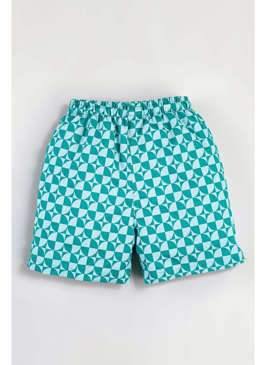 Gold Class Kidswear Water Repellent Printed Drawstring Lined Men's Swim Shorts  - Image 2