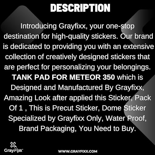 Grayfixx Full Tank for Meteor 350 | Meteor 350 Sticker, Pack of 1 - Image 3