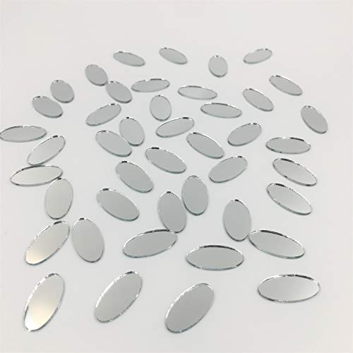 NUORUI NUO RUI 100 Pcs Mini Oval Shaped Mirror Mosaic Tiles Craft Mirrors - Image 2