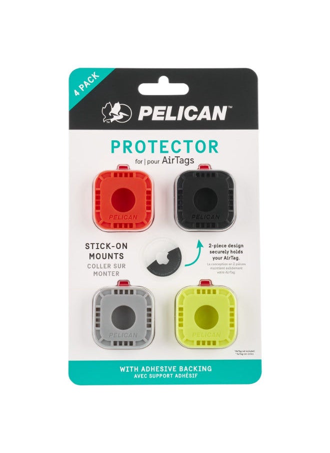 AirTag Protector Mount 4-Pack - Multicolour