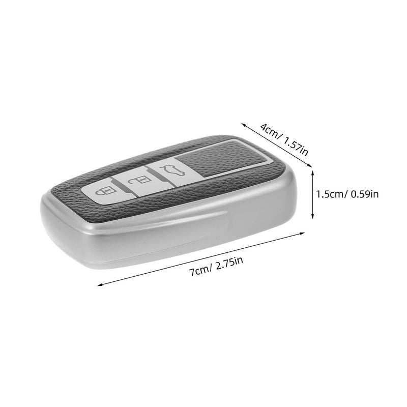 Leather Texture TPU Key Fob Cover Full Protection for 3 Button Car Keys - Image 3