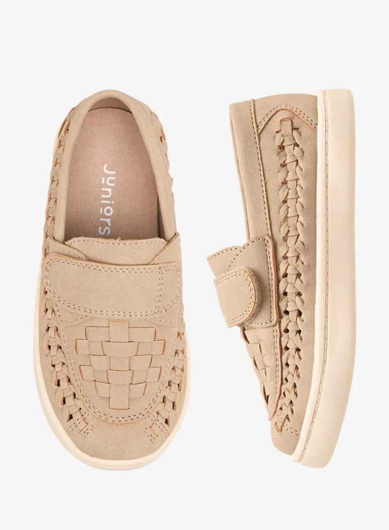 بيرفيت لوفرز ولادي بنقشة منسوجة وإغلاق بشريط لاصق