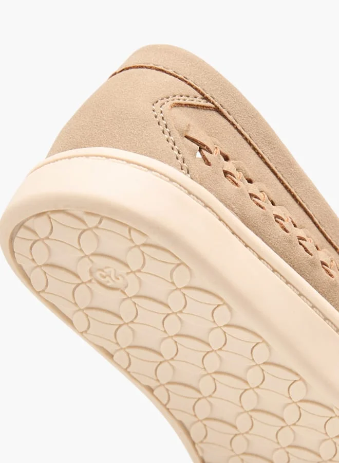 Barefeet Boys Weave Textured Loafers With Hook And Loop Closure