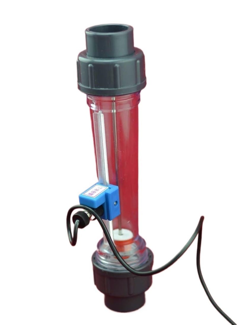 LZS-15A 10 to 100L/H~1000L/H Pipeline Plastic Tube Water rotameter with Flow Alarm swith Lower Limit(Default) or Upper Limit(16-160LPH) - Image 1