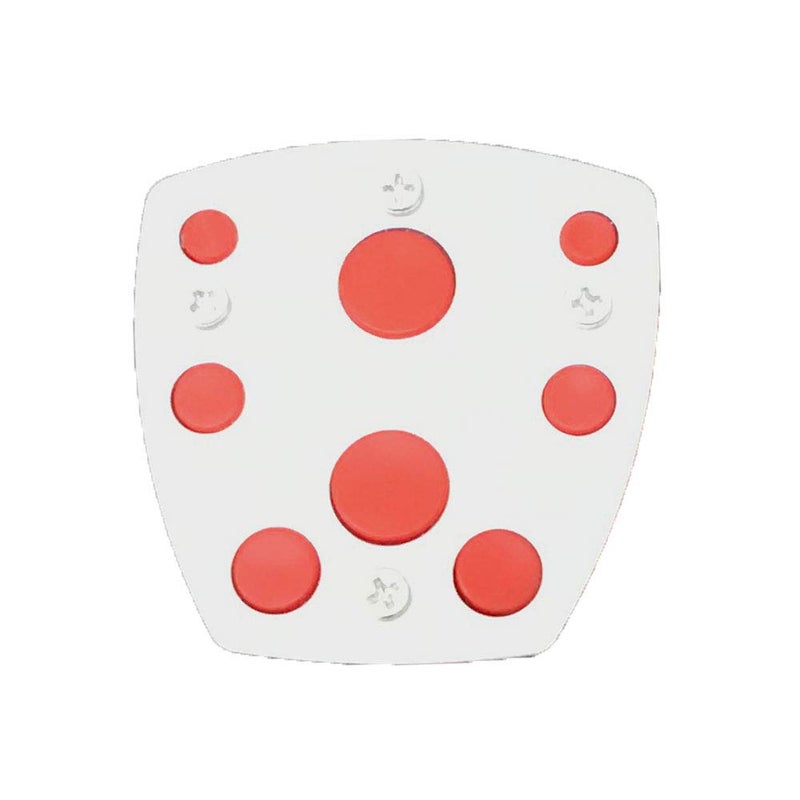 Oshotto 3 Pcs Non-Slip Manual CS-08 Car Pedals Kit Sports Pad Covers Set Compatible with Maruti Suzuki Zen Estilo (Red) - Image 3