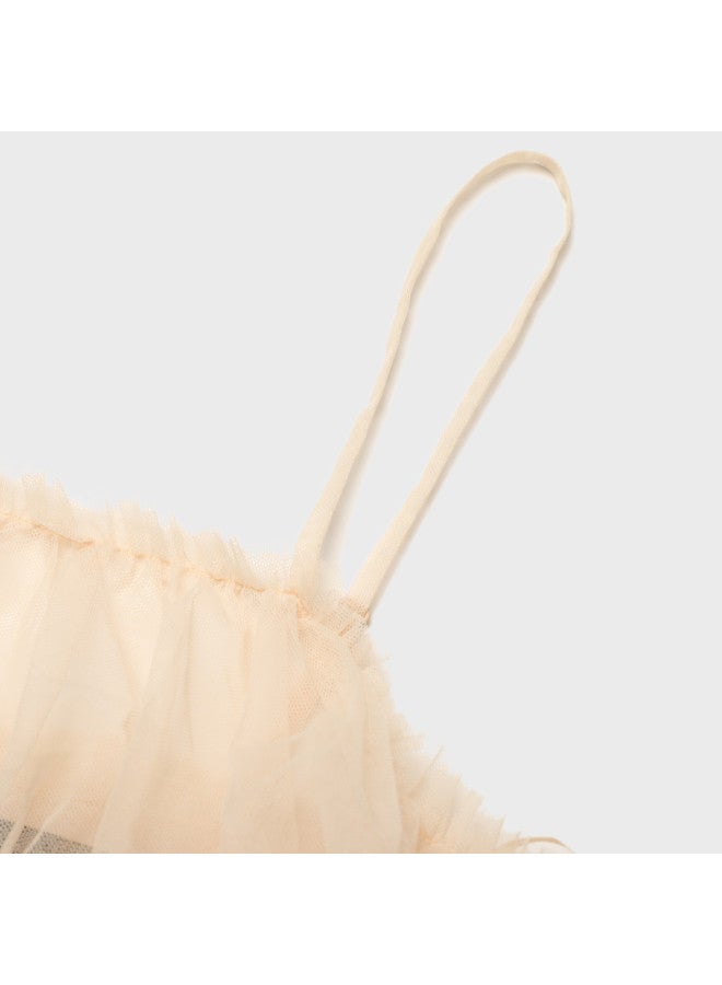 Zara solid Color Sheer Fairy Elegant Pleated Umbrella Slip Dress - Image 5