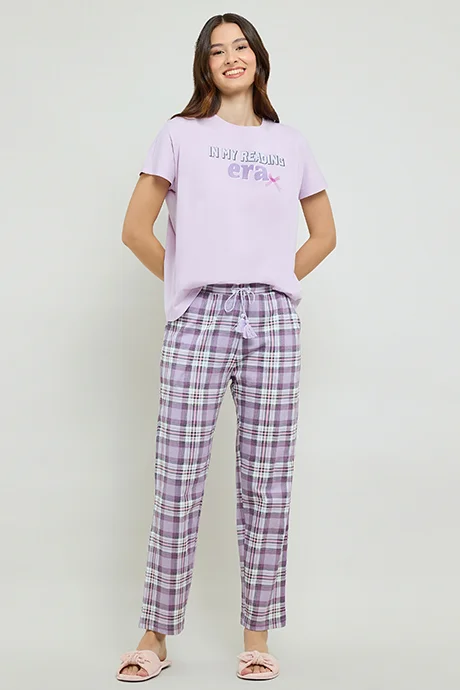 أر أند بي Plaid Pyjama Pants with Drawstring Waist