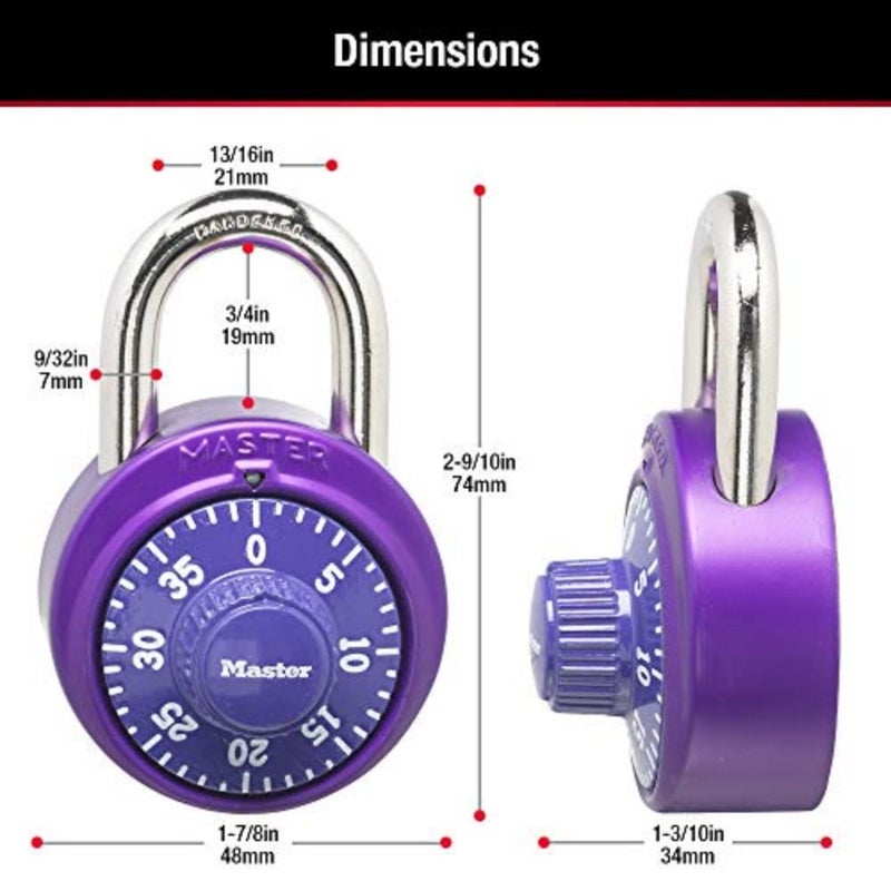 Master Lock 1530DCM Locker Lock Combination Padlock, 1 Count (Pack of 1) Colors May Vary - Image 5