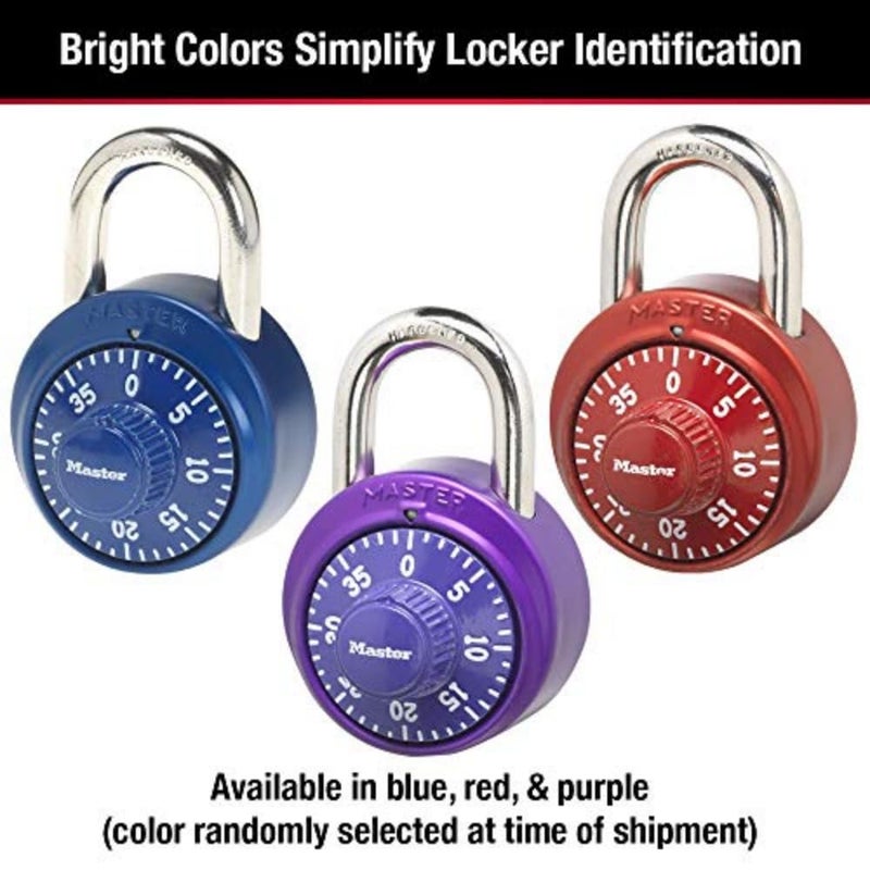Master Lock 1530DCM Locker Lock Combination Padlock, 1 Count (Pack of 1) Colors May Vary - Image 4