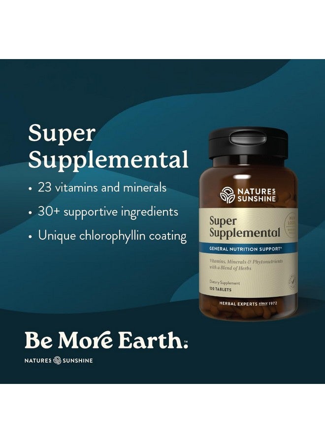 Nature's Sunshine Super Supplemental: Complete Multivitamin with Minerals, Antioxidants & More for Nutritional Gaps, Overall Health, Immune & Energy Support. 120 Tabs - Image 1