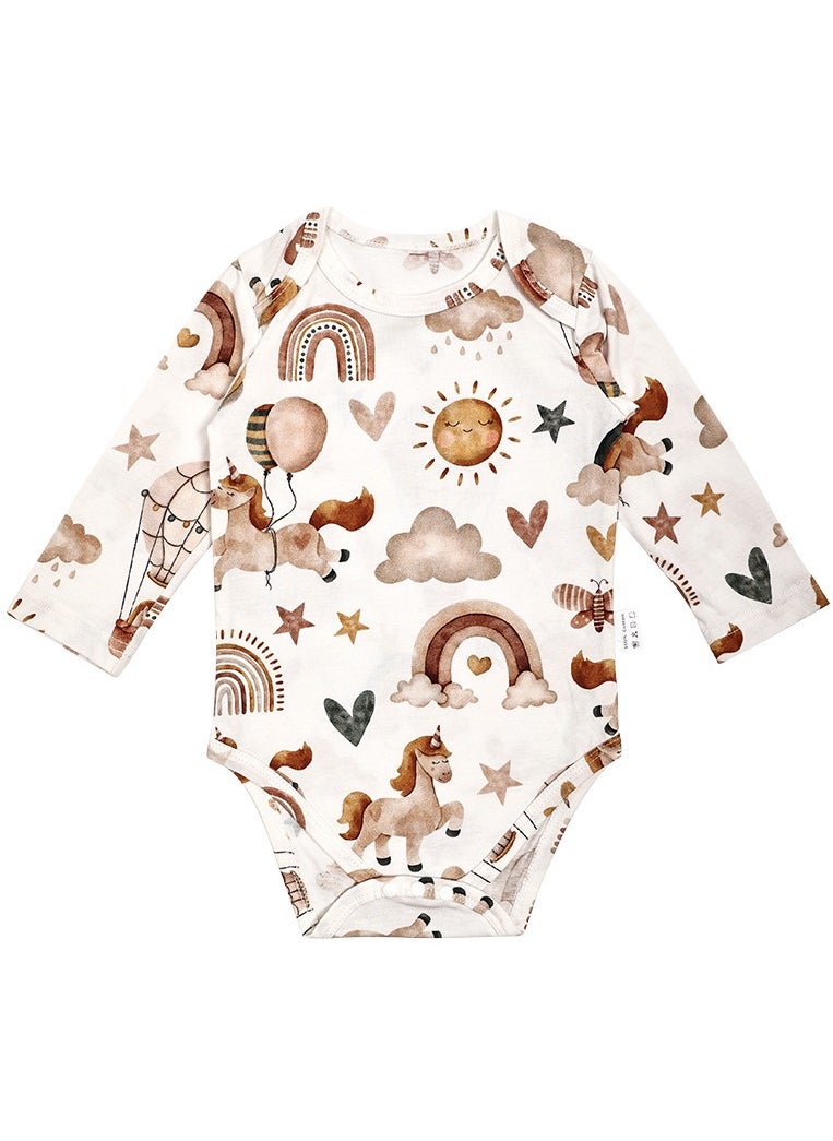 Gerenic Baby Bodysuit, Baby Jumpsuit, Baby Long Sleeve Bodysuit, for 3-24 Months Babies  - Image 1