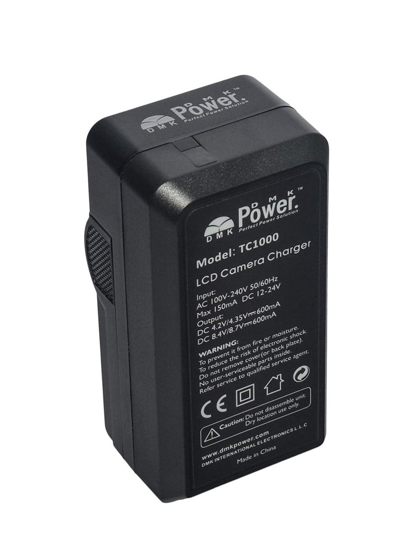 DMK Power DMK Power NB-4L TC1000 LCD Battery Charger Compatible with Canon IXUS80 100IS 110IS 115 120 130 220HS etc Cameras - Image 2