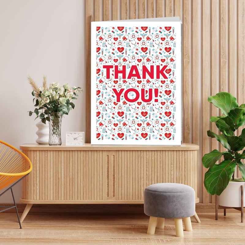 VictoryStore Jumbo 3Foot Thank You Card  24x36Inch Medical Appreciation Card for Nurses  Doctors with Envelope - Image 2