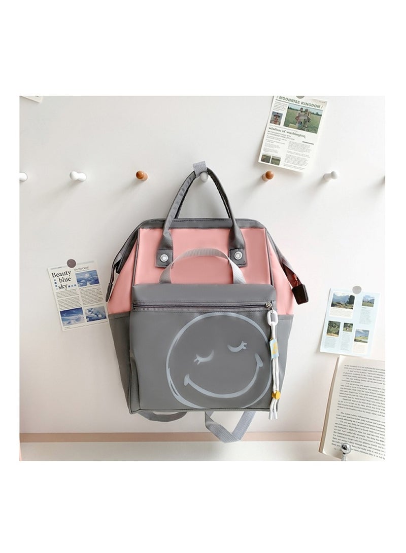 Huitich 4-Piece Mum's Baby Travel Bag Set Grey and Pink  - Image 2