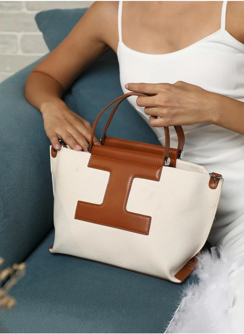 صوص هاوت Women's The Riviera-Daze Hand Bag - Russet Brown & Cream White