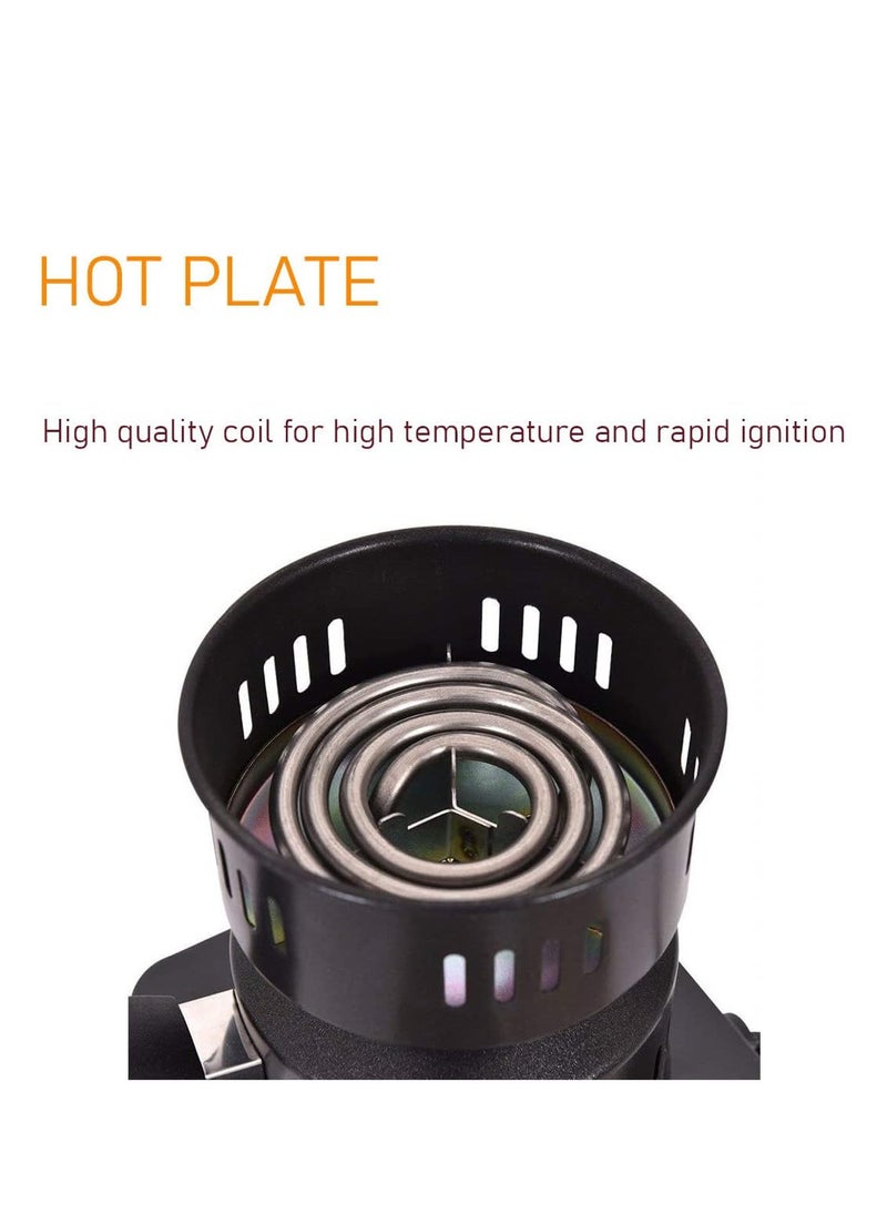 Generic - Charcoal Lighter Electric Hot Plate 220V - Electric Charcoal Torch for Camping, Heating and Charcoal, Black - Image 1