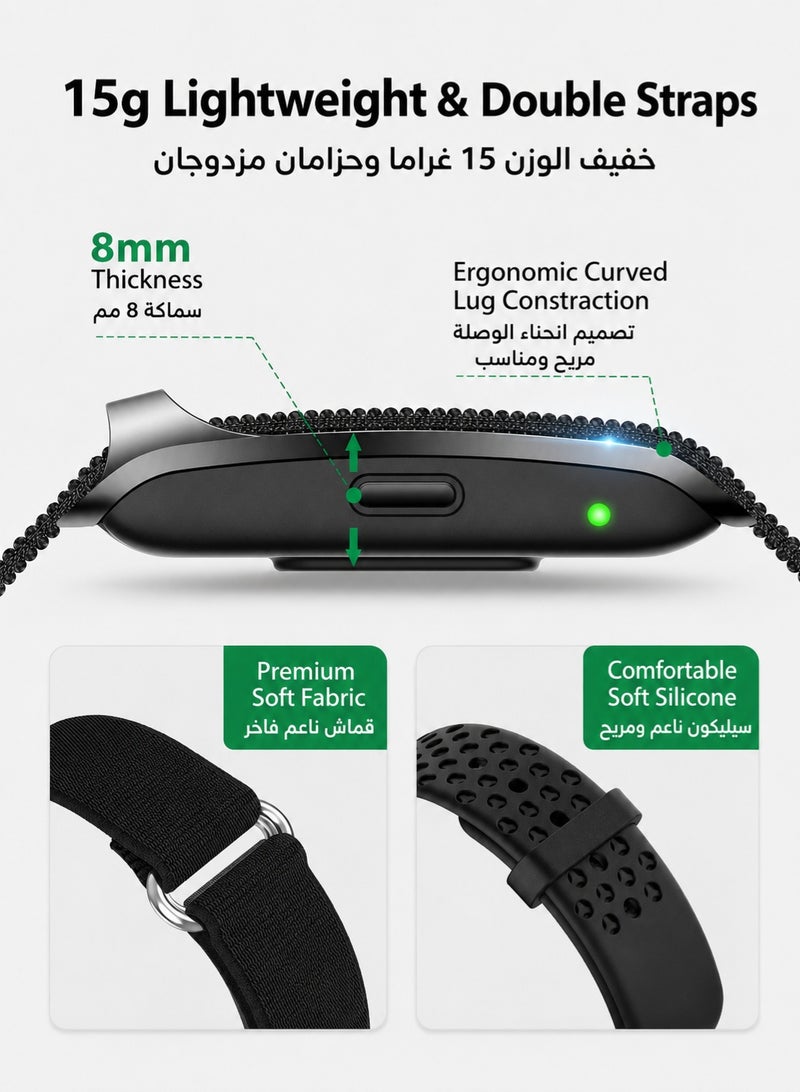 Aiorddl Screenless Fitness Tracker Smart Bracelet, 24/7 Activity, Heart Rate & Sleep Monitoring, Sports Tracking, Waterproof Lightweight Smart Band with 2 Replaceable Straps for Men & Women - Image 3