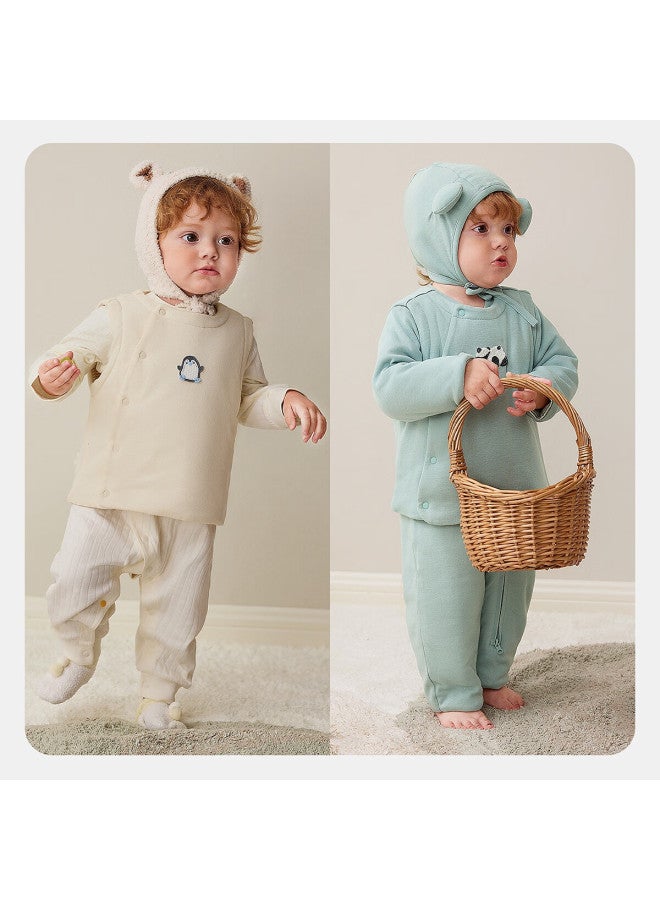 Minibala Padded Baby Warm Vest Uni Cotton Homewear Autumn Winter - Image 1