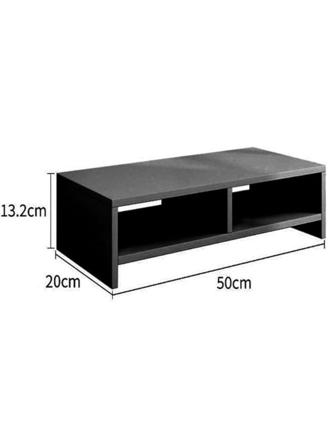 erorex - Monitor Stand, Two-Layer Screen Stand, Multi-Function Desktop Organizer, Suitable for Computer /PC/ Printer/Office, Black - Image 1