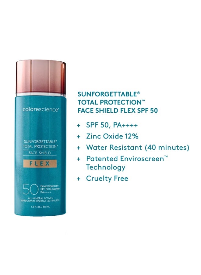 Colorescience Colorescience Total Protection Face Shield Flex SPF 50, Zinc Oxide Formula, Medium, 1.8 fl. oz. - Image 2