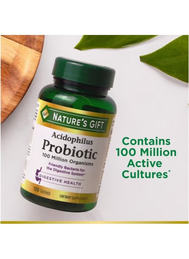 NATURE'S GIFT Probiotic Digestive Enzyme 120 Capsules  - Image 2