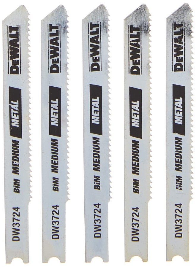 ديوالت شفرات منشار كهربائي من دي والت DW3724-5، قطع معدني متوسط، ساق على شكل حرف U، 3 بوصات، 18 سنًا في البوصة، عبوة من 5 قطع (DW37245) فضية - Image 1