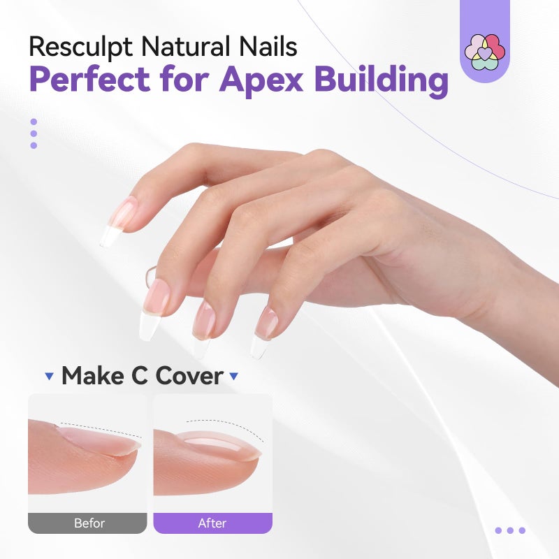 SAVILAND Builder Nail Gel Kit with Nail Drill: Clear Pink Nude White Gel Builder for Nails VE Castor Oil Ultra - Hard Gel with U V Lamp Base Top Coat for Nail Apex Extension Strengthener SSProAcryl X - Image 3