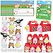 Jiytivity 38 Pcs Farm Animal Party Favors Include 12 Foldable Farm Boxes 12 Mini Stuffed Animals 12 Adoption Card 1 Adopt Sign 1 Fence for Adopt A Farm Animal Party Adopt a Pet Party Favors - Image 3