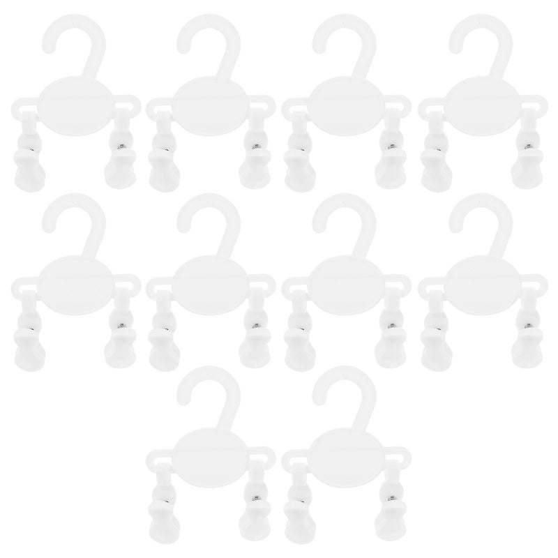 10 Pcs Baby Hangers Closet Baby Clothes Hangers With Clips Kids Sock Shoe Drying Rack For Nursery Closet Organizer - Image 4