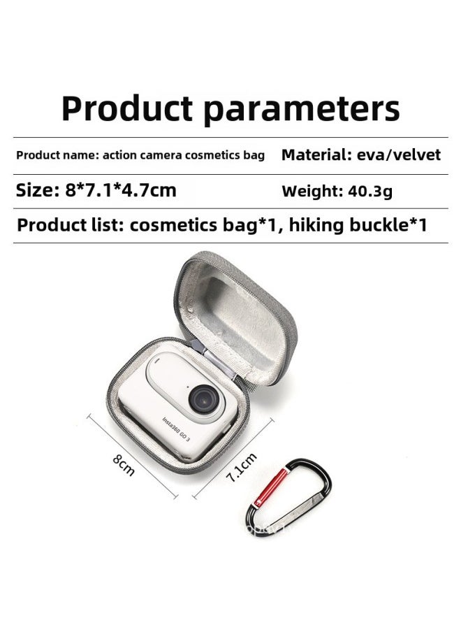 Generic Insta 360 GO3S Body Bag Shadow Stone Go3s Thumb Camera Storage Bag 360 GO3 Storage Bag Accessories-Color:Insta Go3 Gray Body Bag  - Image 3