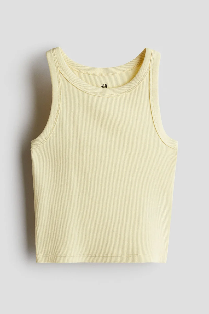 H&M Ribbed cotton vest top