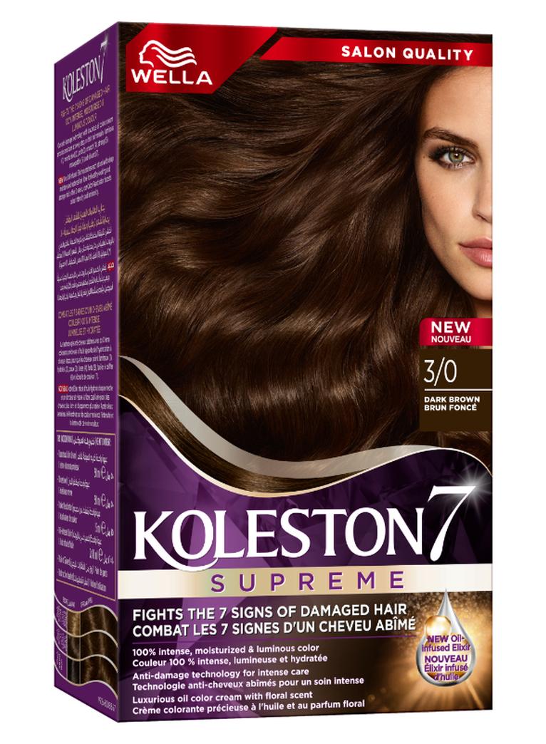 WELLA Koleston Supreme Hair Color 3/0 Dark Brown - Image 1