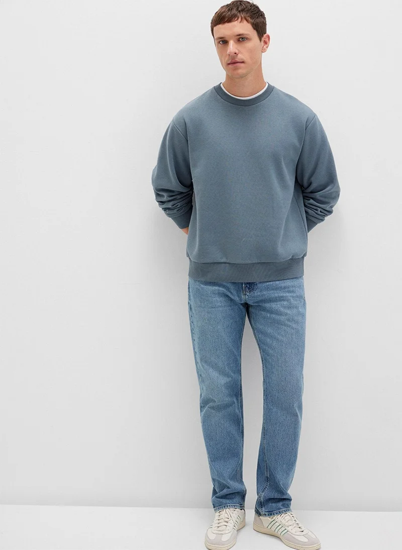 MAVI Crew Neck Navy Basic Sweatshirt